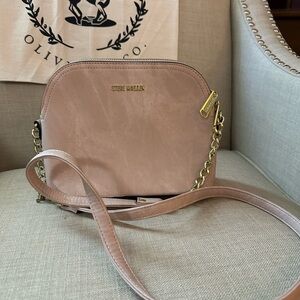 Steve Madden Pink and Gold Crossbody Bag with Dome Shape